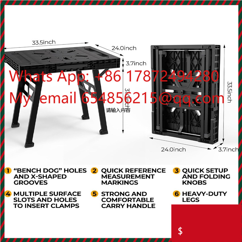 Workbench Portable Fold - Banco da lavoro pieghevole portatile Sawhorse
