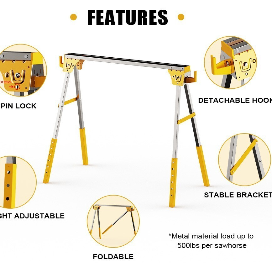 Workbench Portable Fold - Cavallo a sega/supporto per sega in