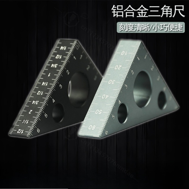 Workshop Layout Tools - Righello triangolare in alluminio spesso 90/45