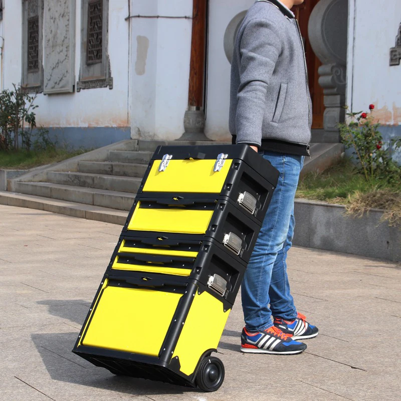 Workshop Tools In Engineering - Cassetta Portautensili per Manutenzione Auto, Carrello