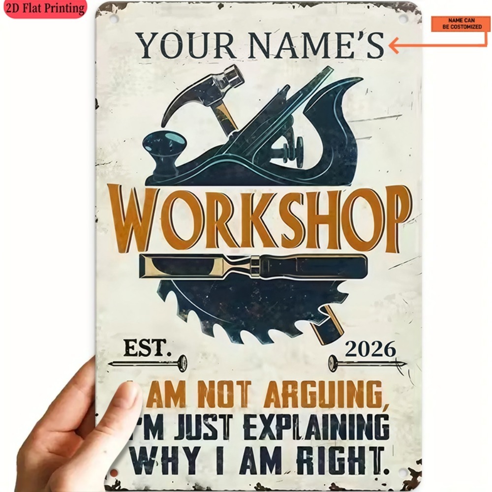 [2D Piatto] 1 pz. Targa in Met - Workshop Tools And Names recensione e prezzo