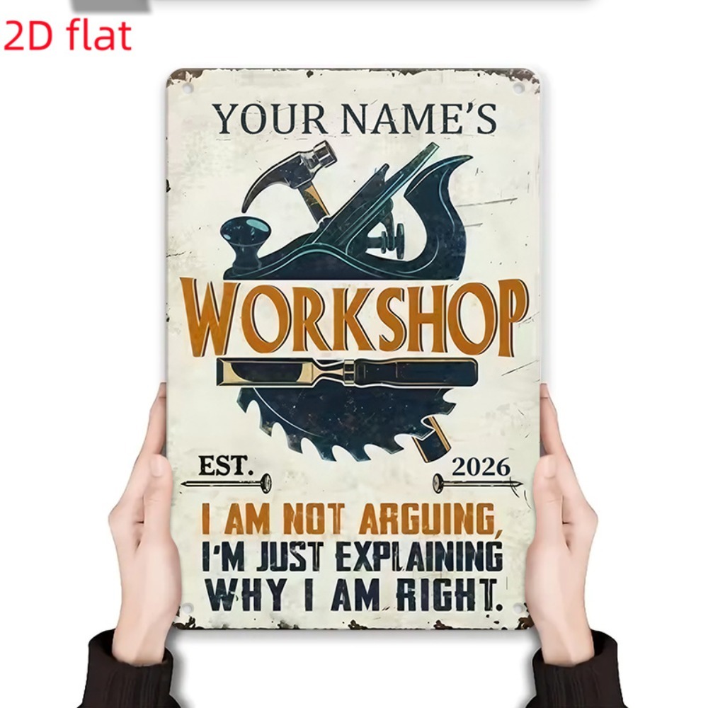 [2D Piatto] 1 pz. Targa in Met - Workshop Tools And Names recensione e prezzo