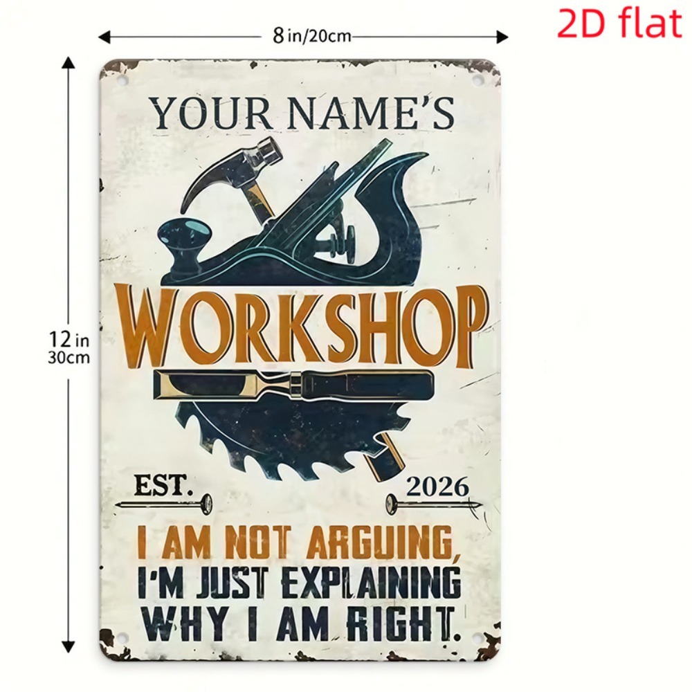 [2D Piatto] 1 pz. Targa in Met - Workshop Tools And Names recensione e prezzo