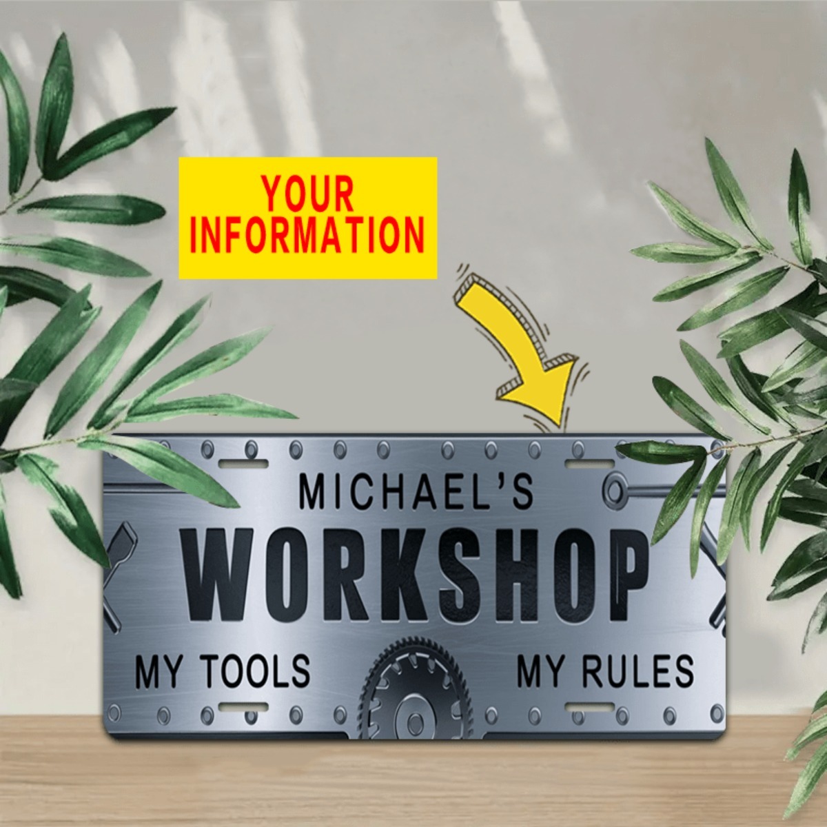 Targa in Alluminio Personalizz - Workshop Tools And Names recensione e prezzo